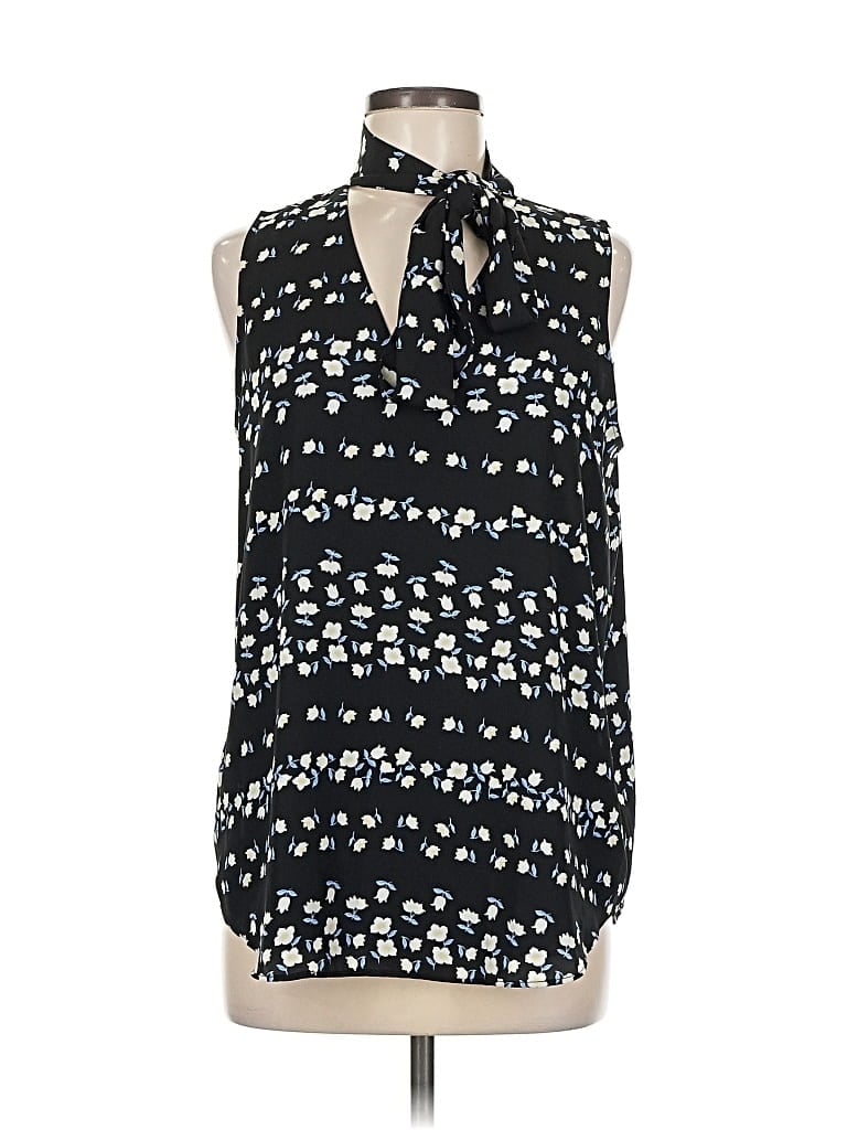 Pre-owned Ann Taylor Sleeveless Blouse In Black