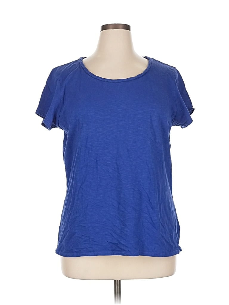 Pre-owned Coldwater Creek Short Sleeve T-shirt In Blue