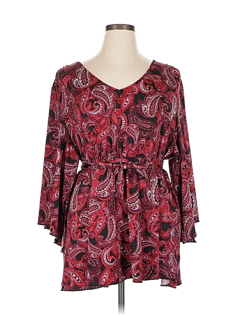 Pre-owned Ellos Casual Dress In Burgundy