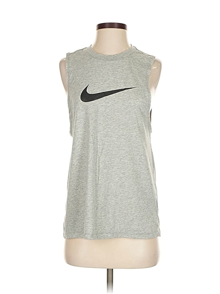 Pre-owned Nike Sleeveless T-shirt In Silver