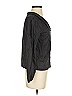 Harshman 100% Cotton Black 3/4 Sleeve Button-Down Shirt Size XS - photo 4