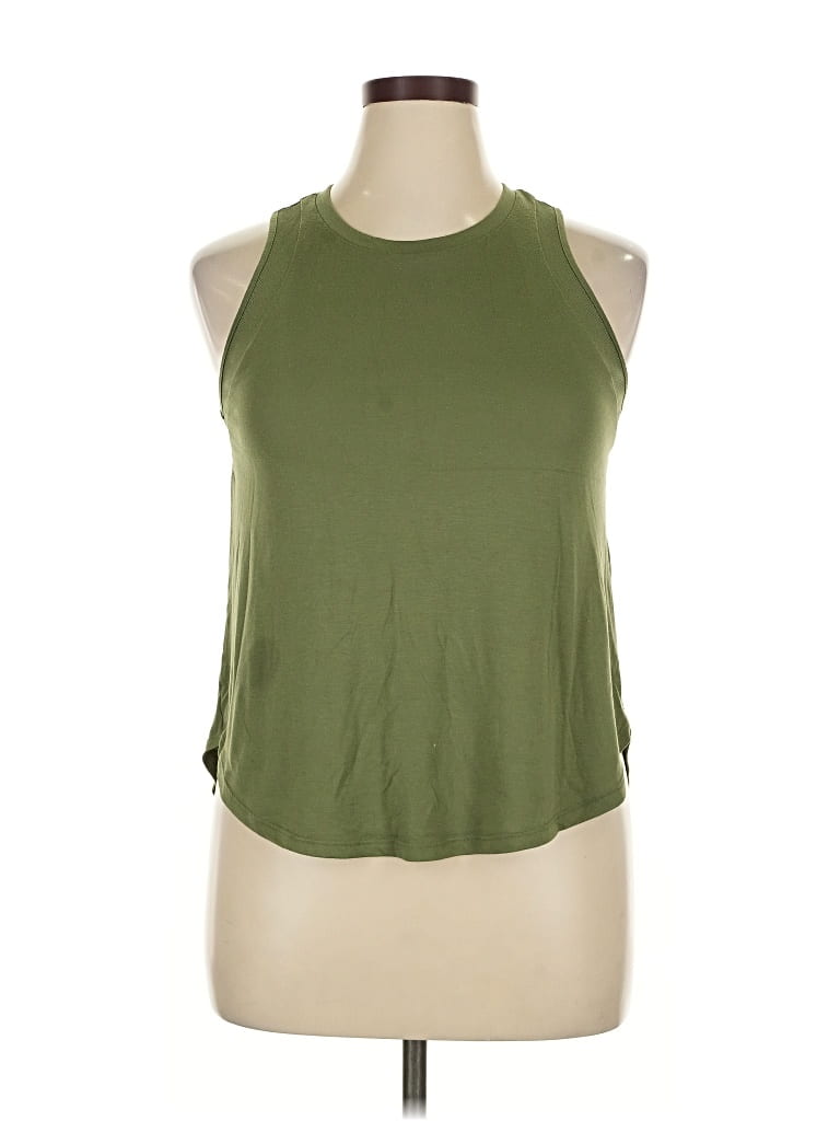 Pre-owned Active By Old Navy Sleeveless Top Green Halter Neckline Tops