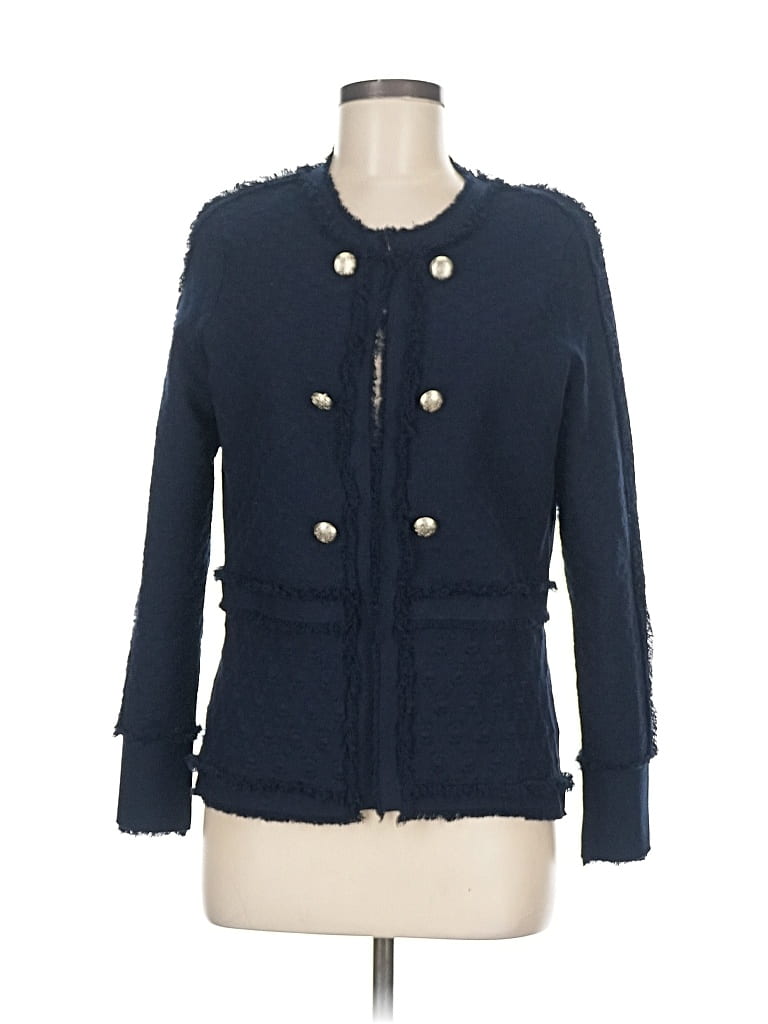 Pre-owned Carlisle 3/4 Sleeve Top Blue Crew Neck Tops