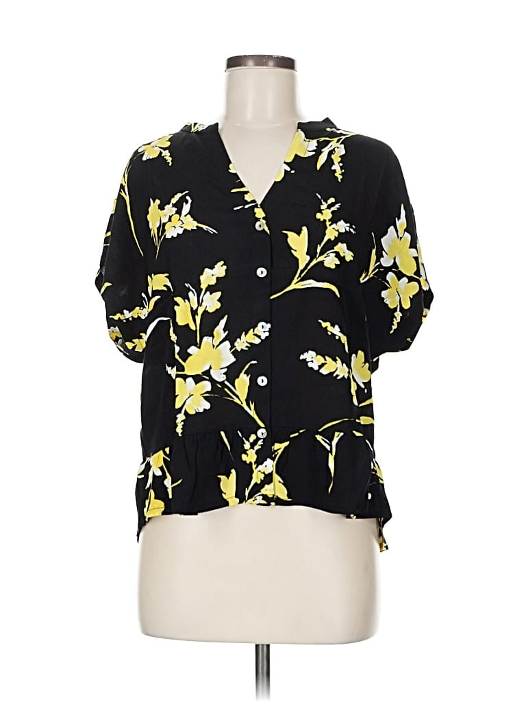 Knot Sisters Short Sleeve Blouse In Yellow