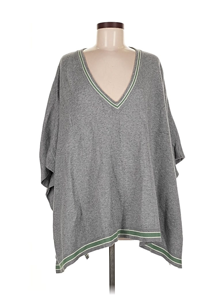Pre-owned House Of Harlow 1960 Poncho In Gray