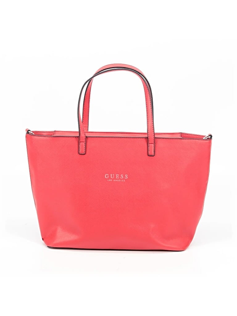 Pre-owned Guess Leather Satchel In Red