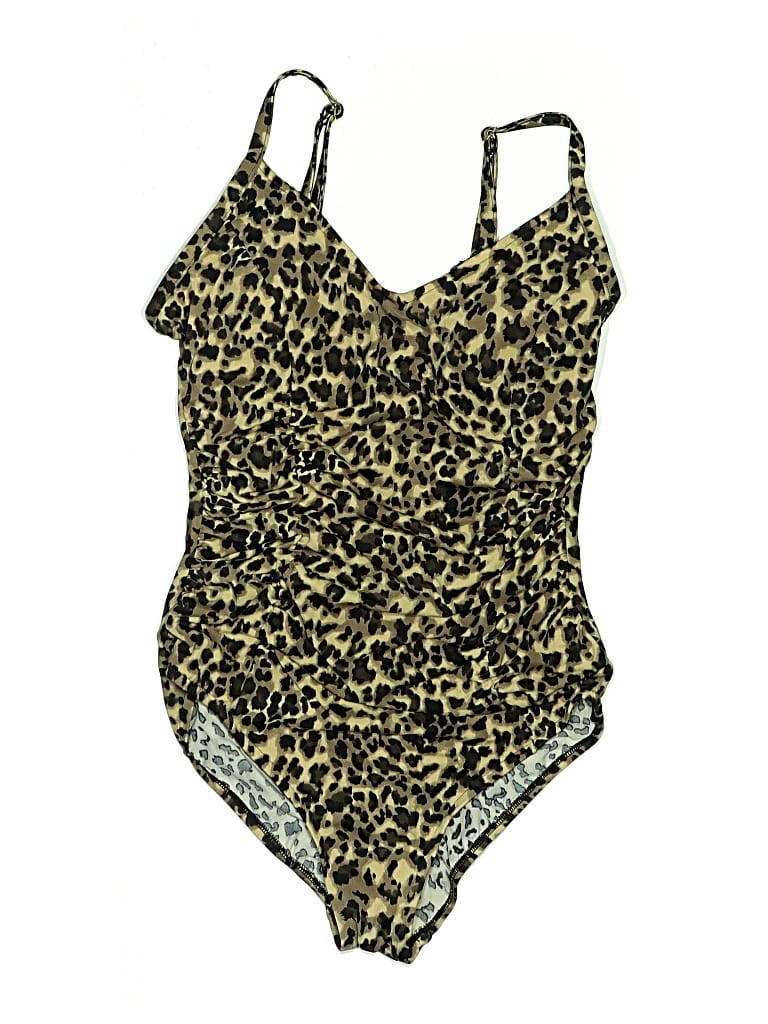 Pre-owned Aqua Green One Piece Swimsuit In Gold