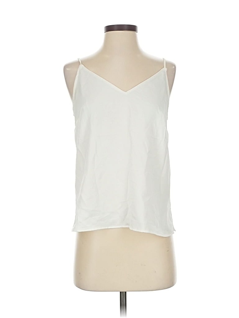 A NEW DAY Pre-owned Tank Top Ivory Halter Neckline Tops In White