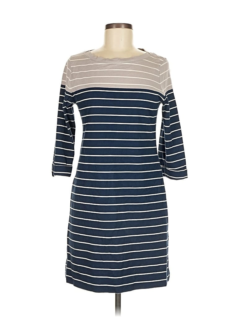 Pre-owned Banana Republic Factory Store 3/4 Sleeve Top Blue Boatneck Tops