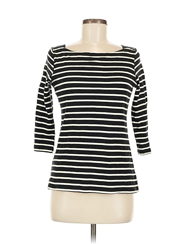 Pre-owned Carole Little 3/4 Sleeve T-shirt In Black