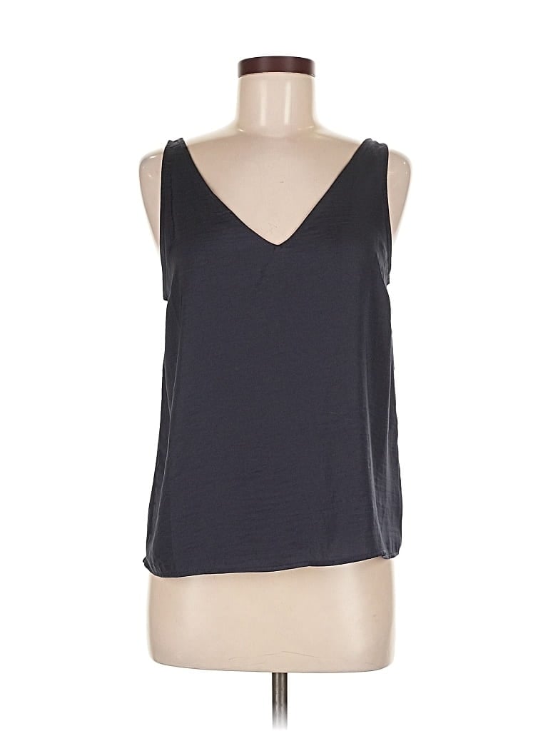 Pre-owned H&m Sleeveless Top Gray V Neck Tops