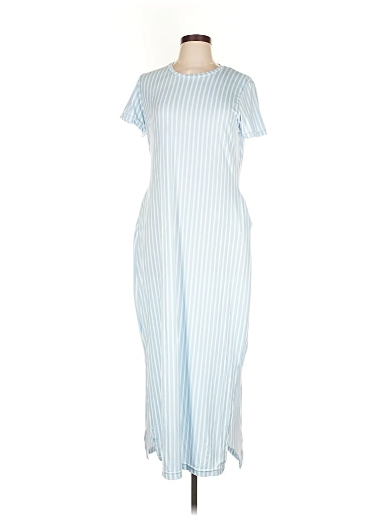 Pre-owned Real Essentials Casual Dress In Blue