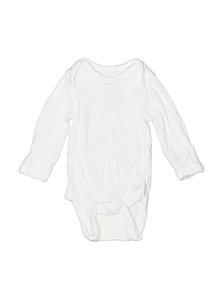Pre-owned Assorted Brands Babies' Long Sleeve Onesie In White