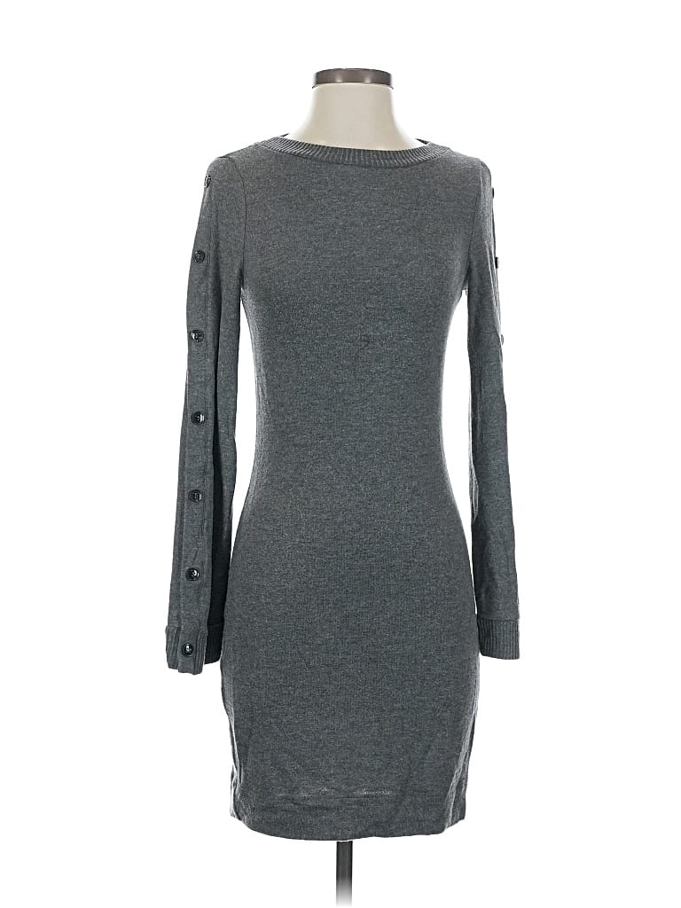 Pre-owned Three Dots Casual Dress In Gray