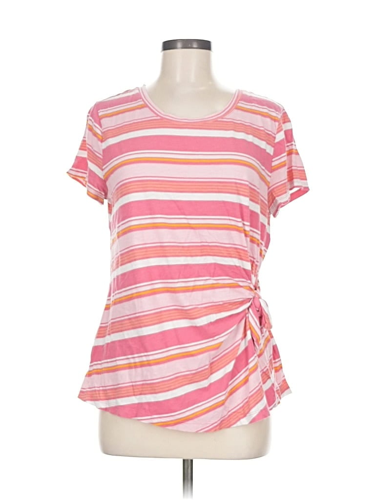 Click to view more detailed imagery on our partner's website Pre-owned Style & Co Short Sleeve T-shirt In Pink