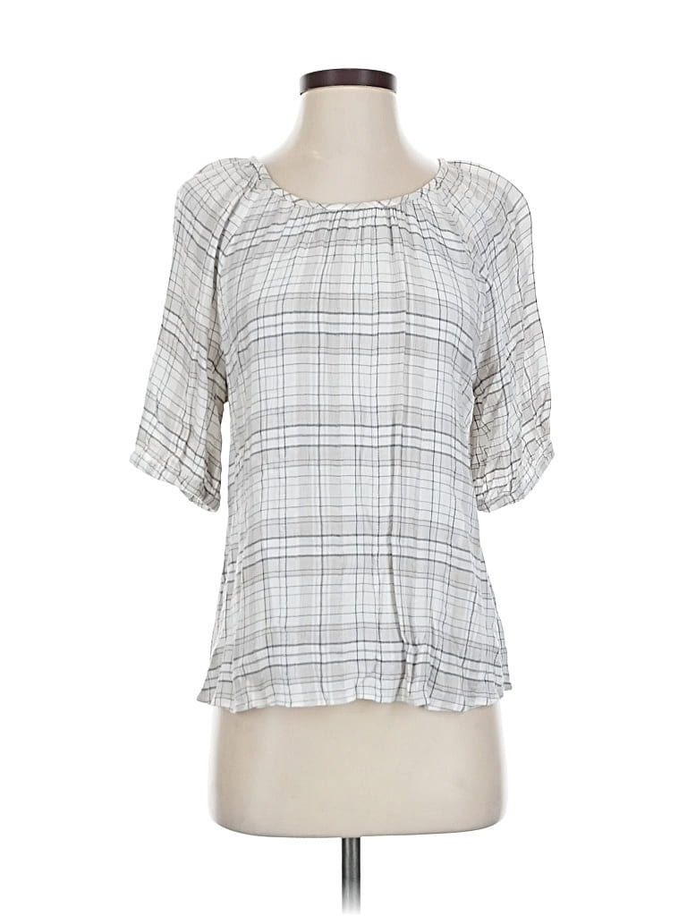 Pre-owned Sonoma Goods For Life Short Sleeve Blouse In Silver