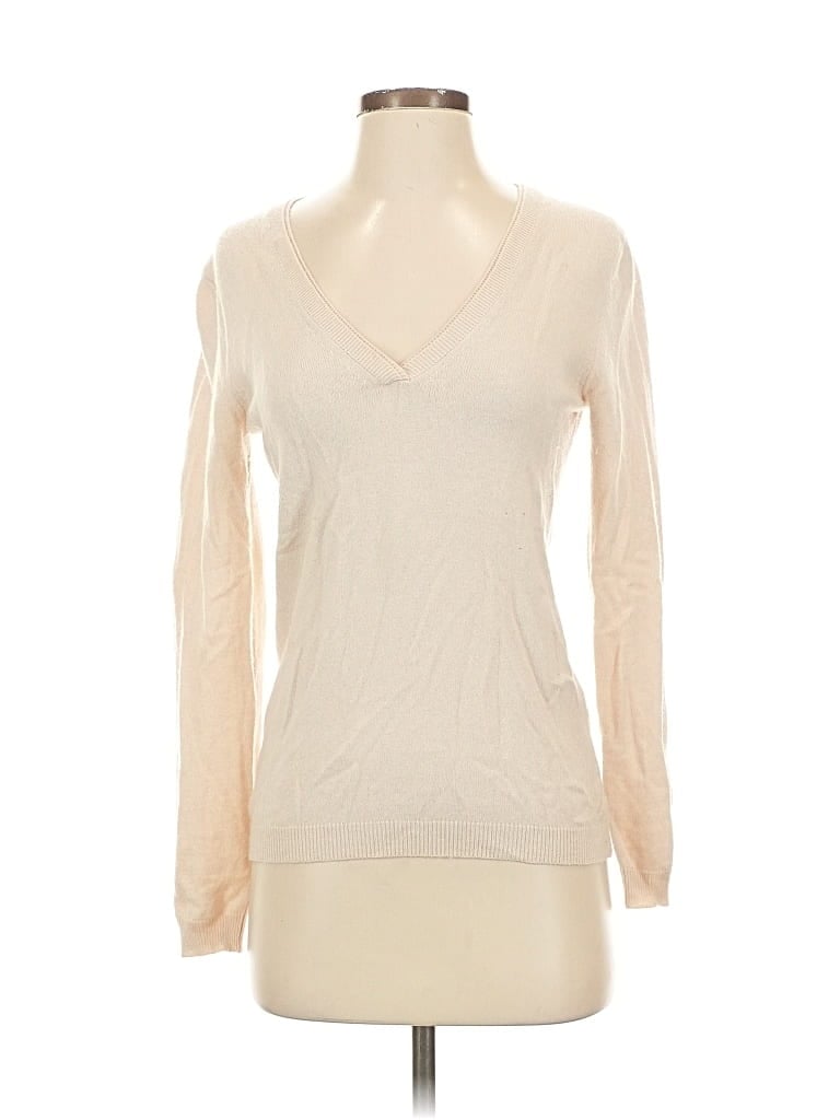 Pre-owned Massimo Dutti Long Sleeve T-shirt In White