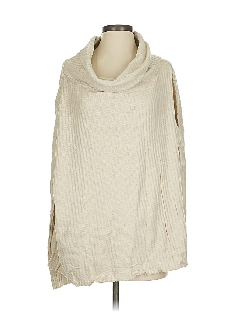 Pre-owned Free People Turtleneck Sweater In White