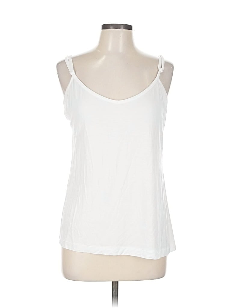 Pre-owned Soft Surroundings Tank Top Ivory Halter Neckline Tops In White