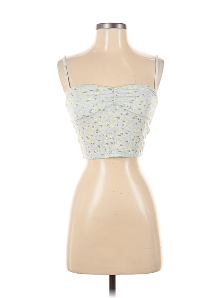 Pre-owned Sun-deh Sleeveless Top Yellow Sweetheart Neckline Tops