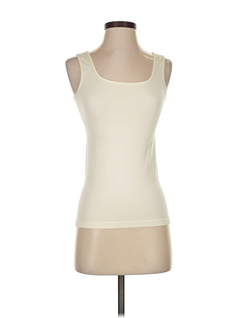 Pre-owned Talbots Tank Top Ivory Strapless Neckline Tops In White