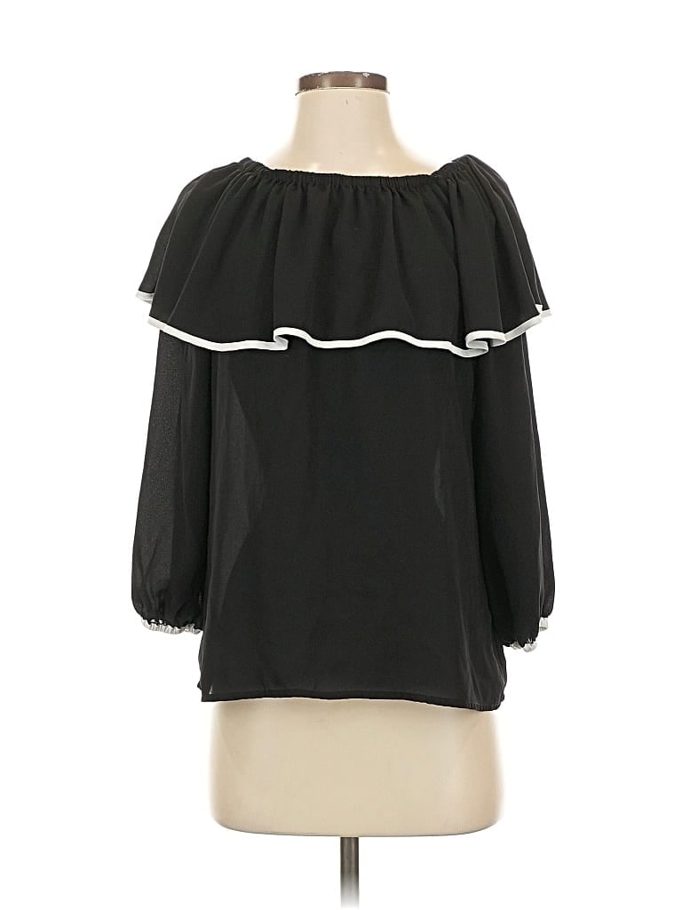Click to view more detailed imagery on our partner's website Pre-owned Vince Camuto 3/4 Sleeve Blouse In Black
