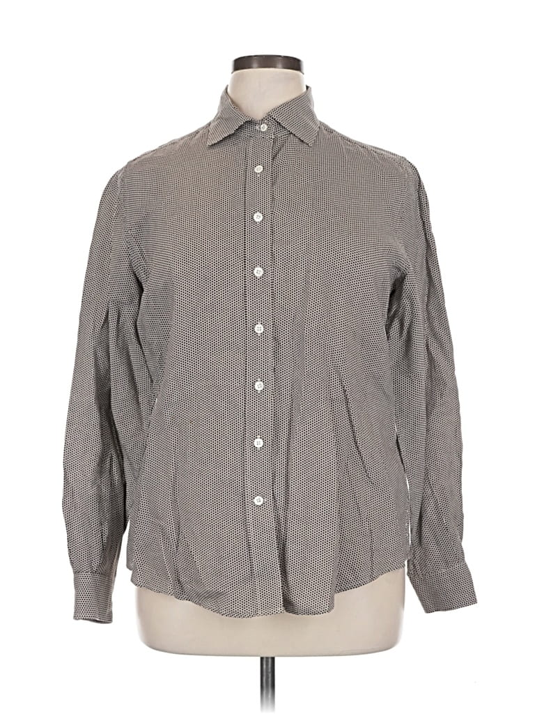 FAÇONNABLE Pre-owned Long Sleeve Button Down Shirt In Brown