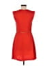 Sandro 100% Polyester Solid Red Orange Casual Dress Size Med (2) - photo 2