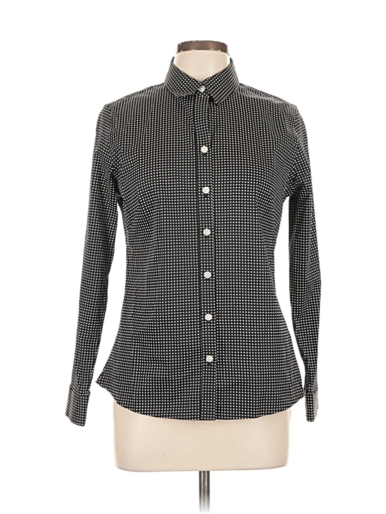 Pre-owned Banana Republic Long Sleeve Button Down Shirt In Black