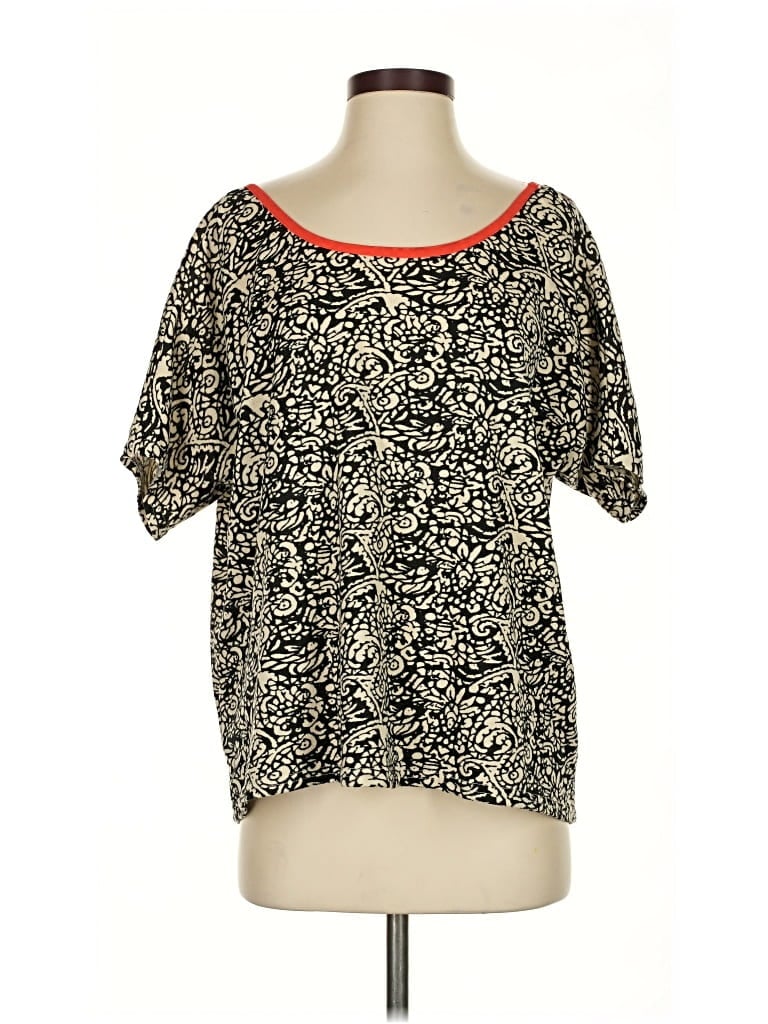 Pre-owned Mi Ami Short Sleeve Blouse In Black
