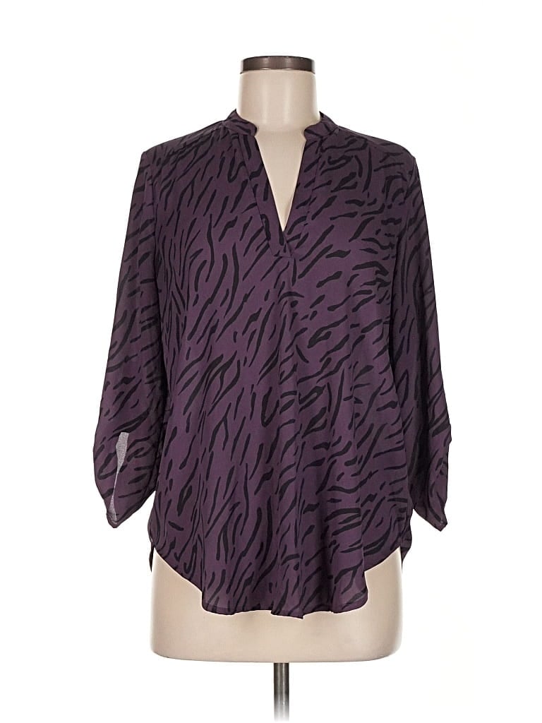 Pre-owned Lush 3/4 Sleeve Blouse In Purple