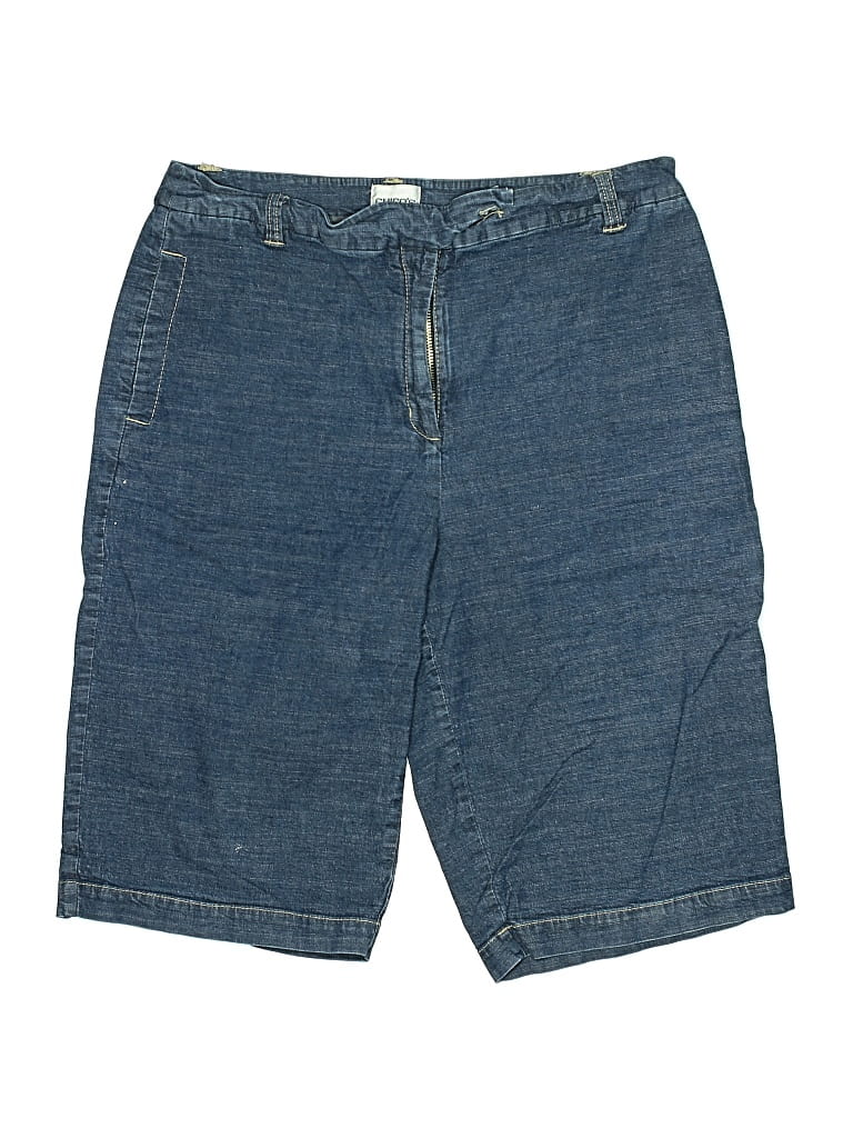 Pre-owned Chico's Denim Shorts In Blue