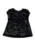 Aqua Metallic Black Short Sleeve Top Size S (kids) - photo 1