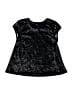 Aqua Metallic Black Short Sleeve Top Size S (kids) - photo 2