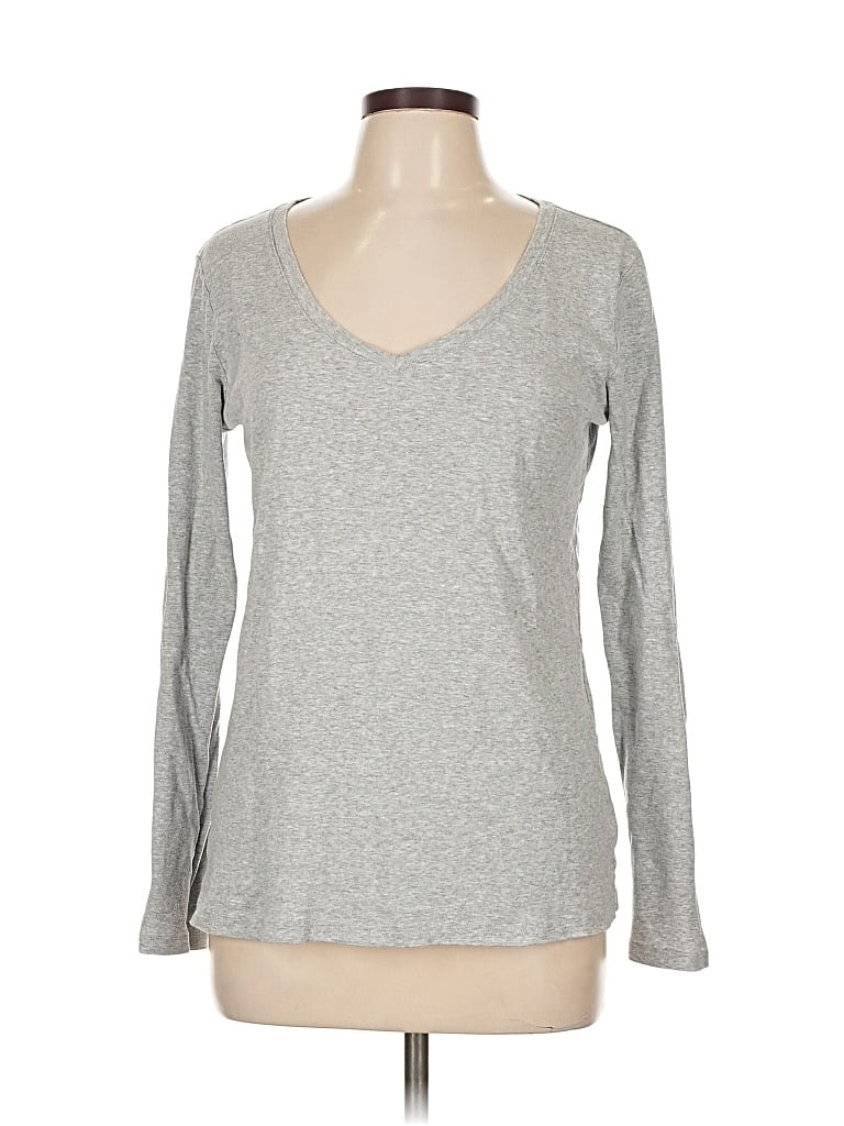 Pre-owned Gap Long Sleeve T-shirt In Gray