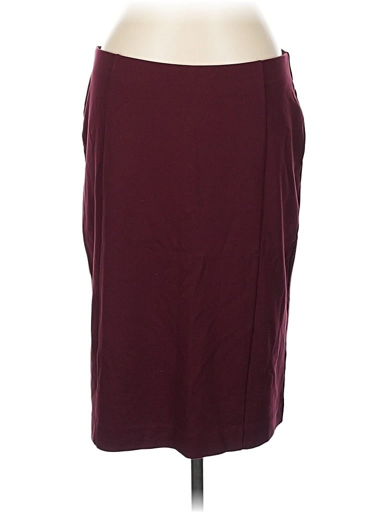 Pre-owned Ann Taylor Factory Formal Skirt In Burgundy