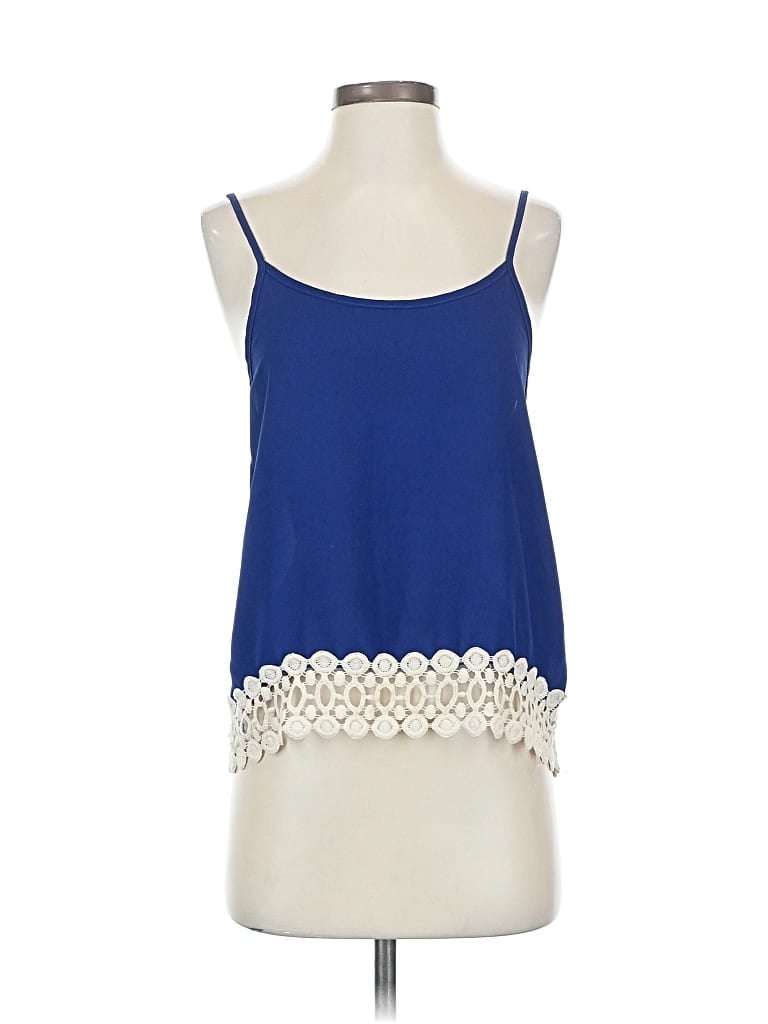 Pre-owned Liberty Love Sleeveless Top Blue Halter Neckline Tops