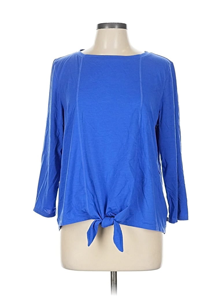 Pre-owned T By Talbots 3/4 Sleeve T-shirt In Blue
