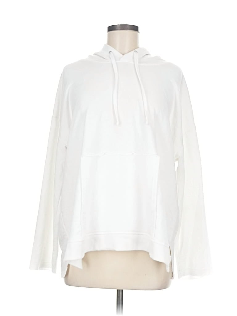 Pre-owned Zara W&b Collection Pullover Hoodie In White