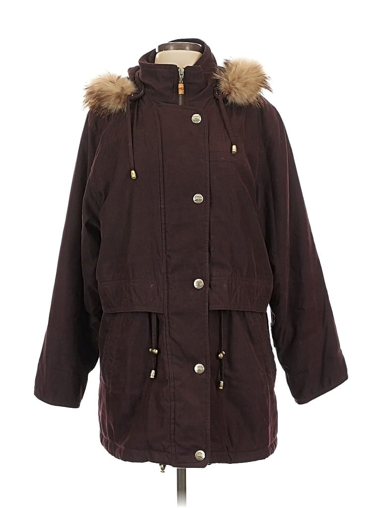 Pre-owned Bernardo Coat In Burgundy