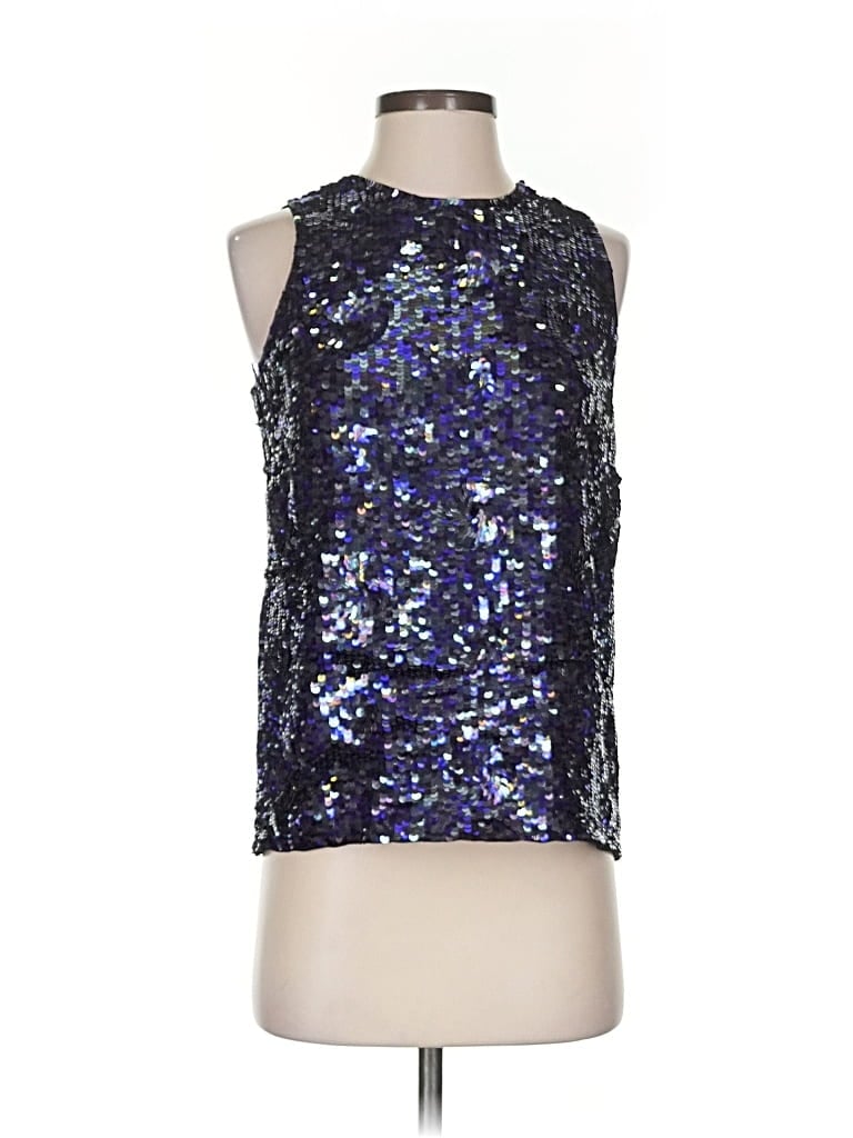 French Connection Sleeveless Blouse In Blue