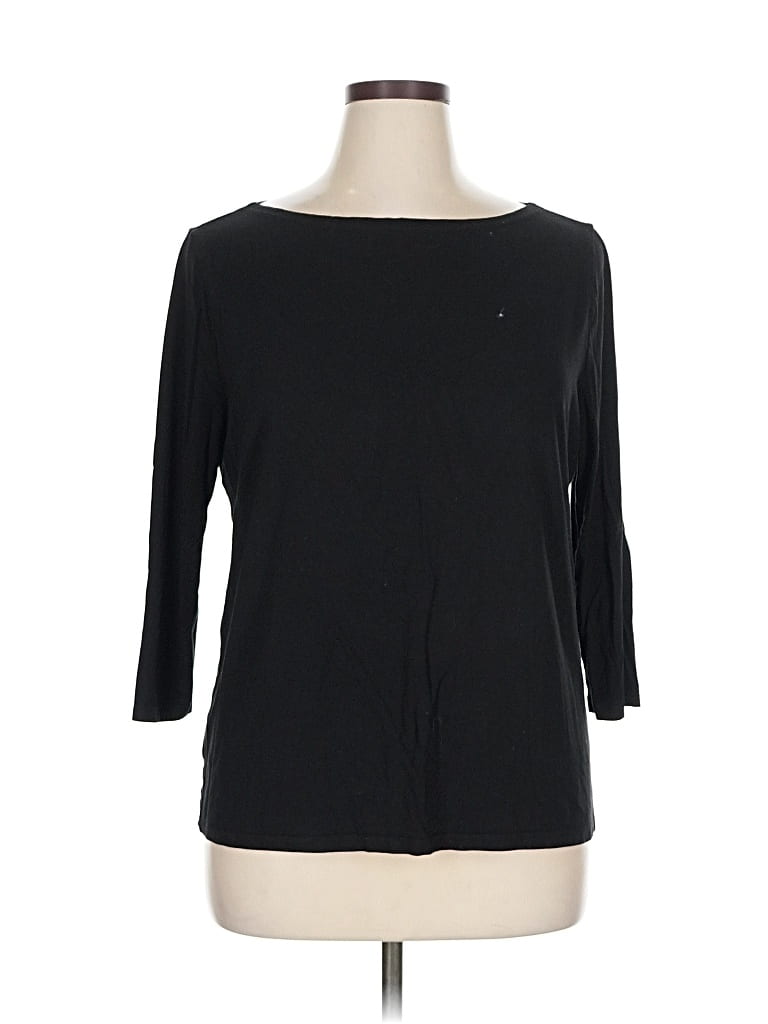 Pre-owned Ann Taylor Factory 3/4 Sleeve T-shirt In Black