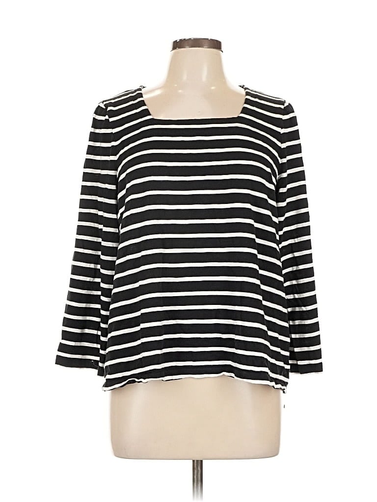 Click to view more detailed imagery on our partner's website Pre-owned Chico's 3/4 Sleeve T-shirt In Black