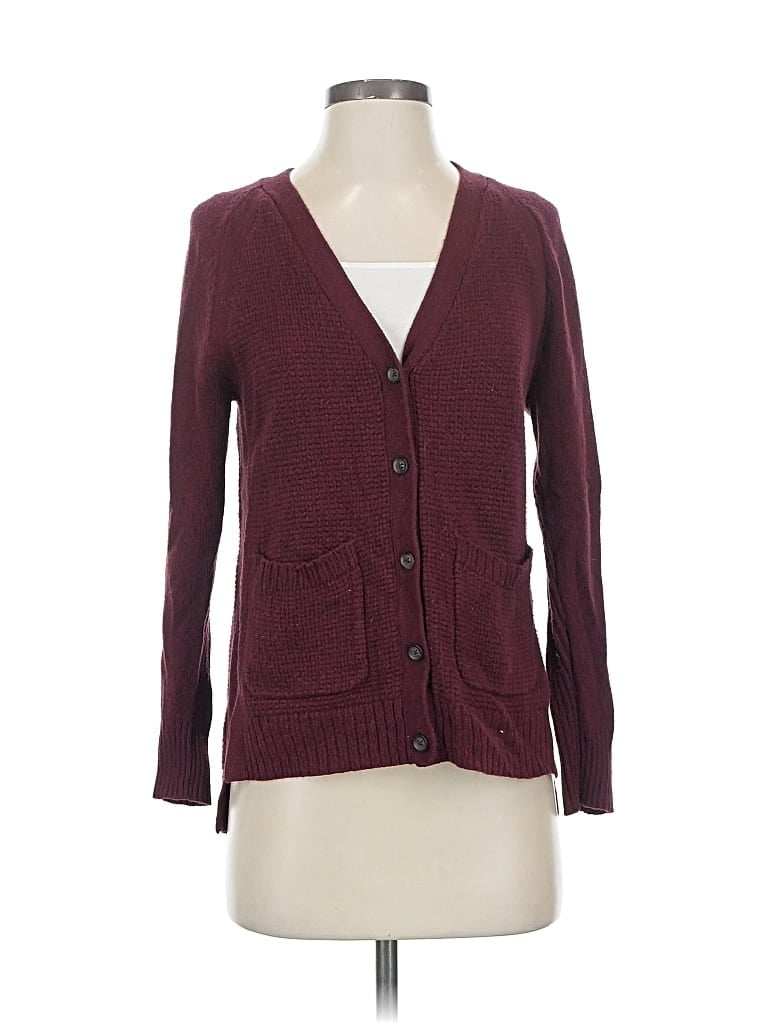 Pre-owned Madewell Cardigan Sweater In Burgundy