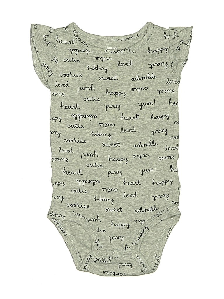 Click to view more detailed imagery on our partner's website Pre-owned Carter's Kids' Short Sleeve Onesie In Green