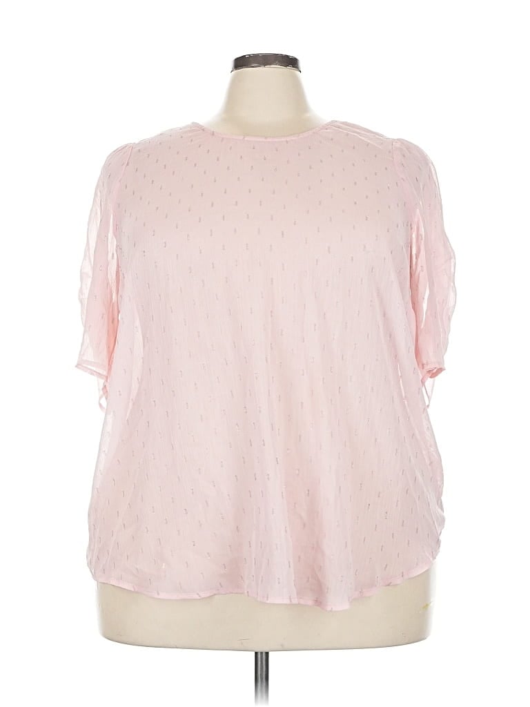 Pre-owned Torrid Short Sleeve Blouse In Pink
