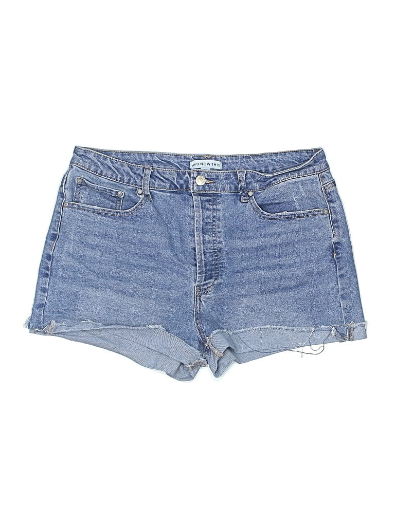 Pre-owned And Now This Denim Shorts In Blue