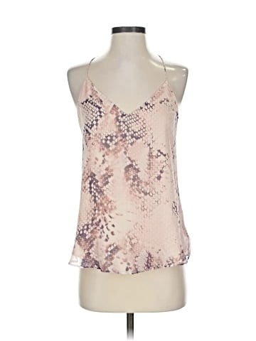 Lavender Brown Sleeveless Silk Top (view 1)