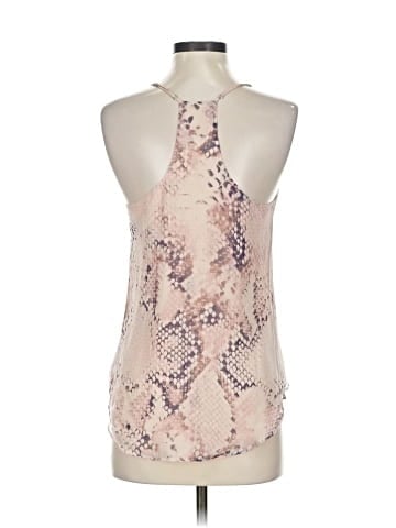 Lavender Brown Sleeveless Silk Top (view 2)