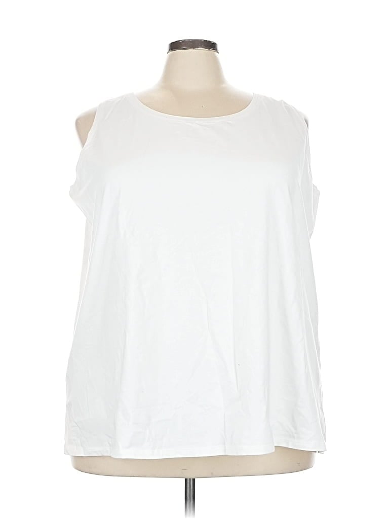 Pre-owned Catherines Sleeveless T-shirt In White